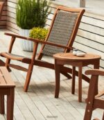L.L.Bean unisex Eucalyptus ronde bijzettafel natuurlijk achtertuin en terras VT0642695 - Image 2