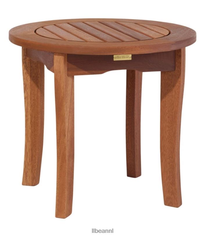 L.L.Bean unisex Eucalyptus ronde bijzettafel natuurlijk achtertuin en terras VT0642695 - Image 1