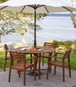 L.L.Bean unisex Eucalyptus stapelstoelen set van vier natuurlijk achtertuin en terras VT0642752 - Image 4