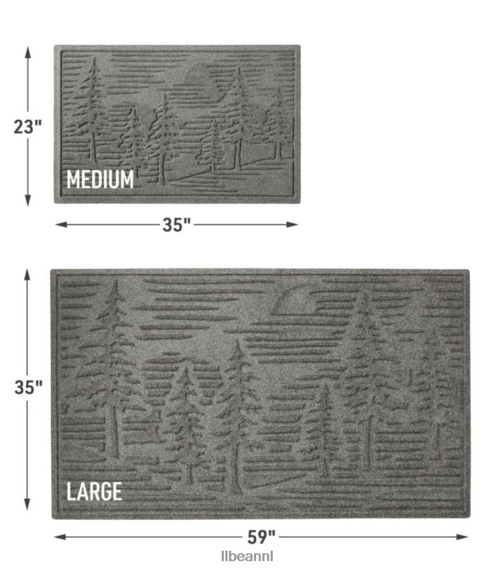 L.L.Bean unisex everyspace gerecyclede waterhog deurmat dennenbomen groenblijvend huis goederen VT0644333 - Image 5