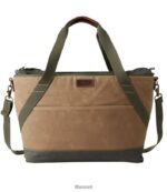L.L.Bean unisex geïsoleerde draagtas van gewaxt canvas khaki accessoires VT0641339