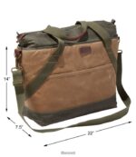 L.L.Bean unisex geïsoleerde draagtas van gewaxt canvas khaki accessoires VT0641339 - Image 4