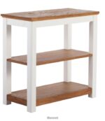 L.L.Bean unisex geschilderd boerderijhouten console met twee planken papierwit binnenmeubilair VT0642878