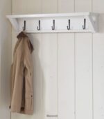 L.L.Bean unisex geschilderde boerderij wandplank met haken papierwit binnenmeubilair VT0642893 - Image 2