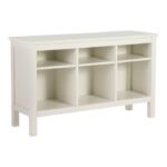 L.L.Bean unisex geschilderde boerderijopslagconsole papierwit binnenmeubilair VT0642851