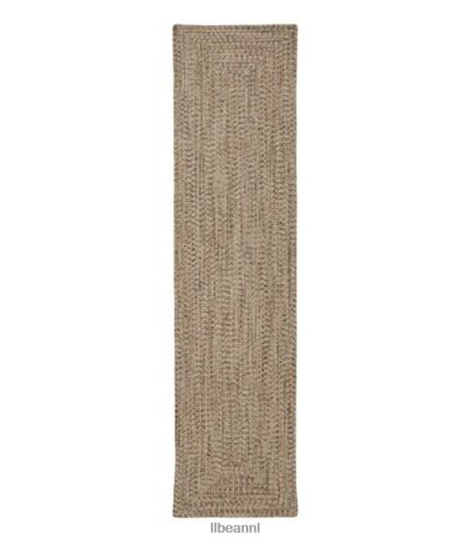 L.L.Bean unisex gevlochten loper voor alle weersomstandigheden, rechthoekig concentrisch patroon zand multi huis goederen VT0646856