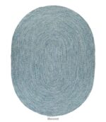 L.L.Bean unisex gevlochten vloerkleed voor alle weersomstandigheden, ovaal met concentrisch patroon oceaan huis goederen VT0642494