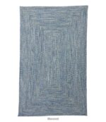 L.L.Bean unisex gevlochten vloerkleed voor alle weersomstandigheden, rechthoekig concentrisch patroon indigo multi huis goederen VT0645602