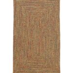 L.L.Bean unisex gevlochten vloerkleed voor alle weersomstandigheden, rechthoekig concentrisch patroon stro-tweed huis goederen VT0646361