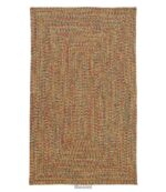 L.L.Bean unisex gevlochten vloerkleed voor alle weersomstandigheden, rechthoekig concentrisch patroon stro-tweed huis goederen VT0646361