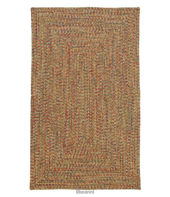 L.L.Bean unisex gevlochten vloerkleed voor alle weersomstandigheden, rechthoekig concentrisch patroon stro-tweed huis goederen VT0646361 - Image 1
