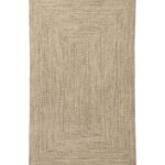 L.L.Bean unisex gevlochten vloerkleed voor alle weersomstandigheden, rechthoekig concentrisch patroon zand multi huis goederen VT0646850