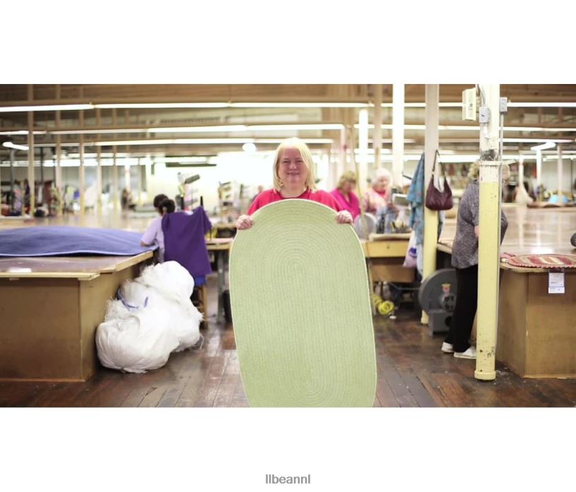 L.L.Bean unisex gevlochten vloerkleed voor alle weersomstandigheden, rechthoekig concentrisch patroon zand multi huis goederen VT0646850 - Image 3