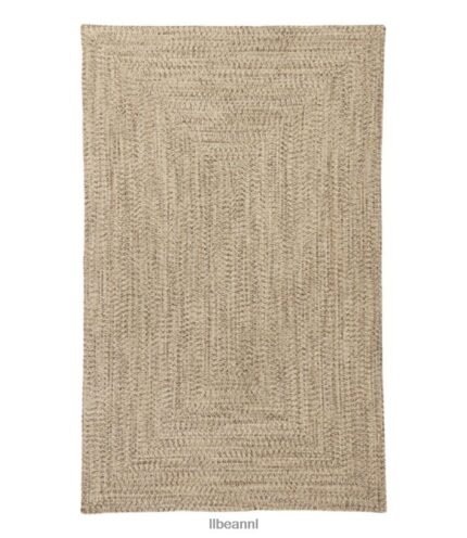 L.L.Bean unisex gevlochten vloerkleed voor alle weersomstandigheden, rechthoekig concentrisch patroon zand multi huis goederen VT0646850