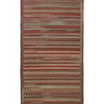 L.L.Bean unisex gevlochten wollen vloerkleed horizontale vlecht roos/mos huis goederen VT0644507