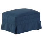 L.L.Bean unisex grenen punt hoes poef prestatielinnen blauw binnenmeubilair VT0644552