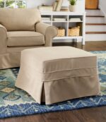 L.L.Bean unisex grenen punt hoes poef prestatielinnen khaki binnenmeubilair VT0642908 - Image 2