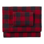 L.L.Bean unisex Heritage gemzen flanellen lakencollectie plaid rustiek rood/houtskool beddengoed VT0642497