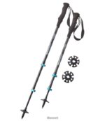 L.L.Bean unisex hikelite 4-seizoenen carbon compacte wandelstokken carbon mat/blauw transparant uitrusting voor buiten VT0641411
