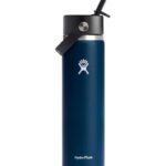 L.L.Bean unisex hydrofles waterfles met brede mond en flexibele rietje dop indigo accessoires voor buiten VT0645353