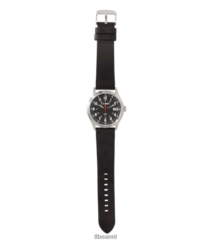L.L.Bean unisex katahdin 42 mm veldhorloge blauw/bruin accessoires voor buiten VT0643907 - Image 2