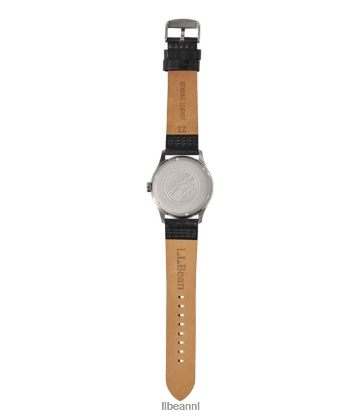 L.L.Bean unisex katahdin 42 mm veldhorloge blauw/bruin accessoires voor buiten VT0643907 - Image 3