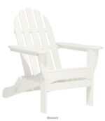 L.L.Bean unisex klassieke adirondack-stoel voor alle weersomstandigheden wit achtertuin en terras VT0647144