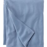 L.L.Bean unisex Maine keperstof deken middenblauw beddengoed VT0646790
