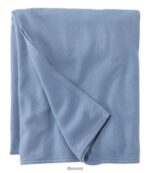 L.L.Bean unisex Maine keperstof deken middenblauw beddengoed VT0646790