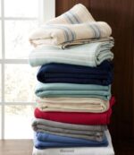 L.L.Bean unisex Maine keperstof deken middenblauw beddengoed VT0646790 - Image 3