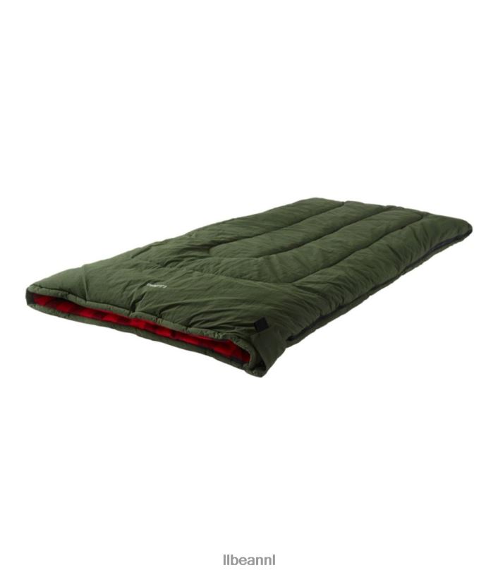 L.L.Bean unisex Met flanel gevoerde kampslaapzak diepe loden/buffel plaid uitrusting voor buiten VT0643844 - Image 2