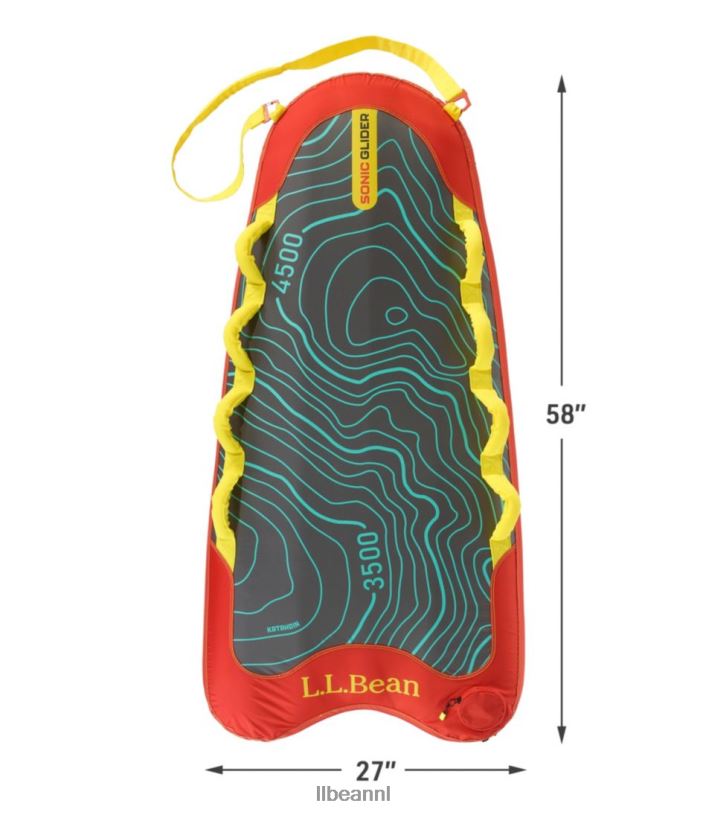 L.L.Bean unisex opblaasbare sonische zweefvliegtuigslee zwart rood spel en recreatie VT0642194 - Image 2
