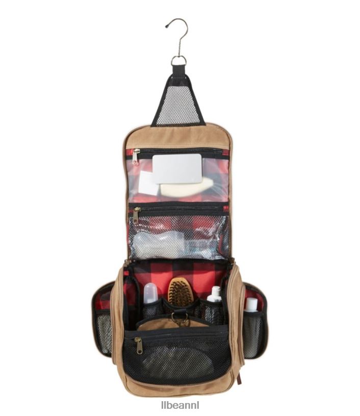 L.L.Bean unisex Persoonlijke organizer-toilettas van gewaxt canvas veldspaat accessoires VT0644276 - Image 2