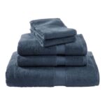 L.L.Bean unisex premium katoenen handdoeken leiblauw bad VT0642488