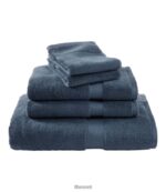 L.L.Bean unisex premium katoenen handdoeken leiblauw bad VT0642488