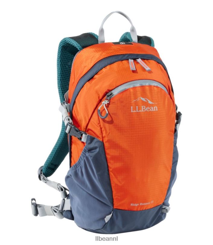 L.L.Bean unisex Ridgerunner dagrugzak 15l donker terracotta/carbon marineblauw uitrusting voor buiten VT0641351 - Image 1