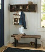 L.L.Bean unisex ruw grenen wandkastje met haken rustiek natuurlijk binnenmeubilair VT0642827 - Image 3