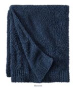 L.L.Bean unisex slechte, gezellige gebreide plaid marine beddengoed VT0644471