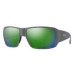 L.L.Bean unisex Smith Guide Choice extra grote chromapop gepolariseerde spiegelzonnebril mat cement/gepolariseerde groene spiegel accessoires voor buiten VT064817