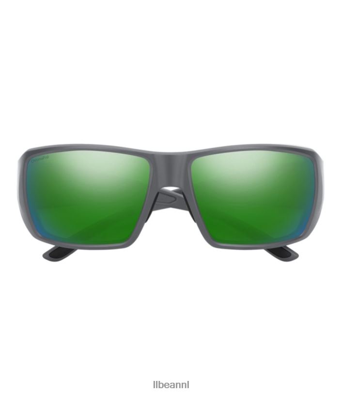 L.L.Bean unisex Smith Guide Choice extra grote chromapop gepolariseerde spiegelzonnebril mat cement/gepolariseerde groene spiegel accessoires voor buiten VT064817 - Image 3