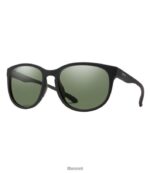 L.L.Bean unisex Smith Lake Shasta chromapop zonnebril met gepolariseerde spiegel mat zwart/polair grijs groen accessoires voor buiten VT0643586