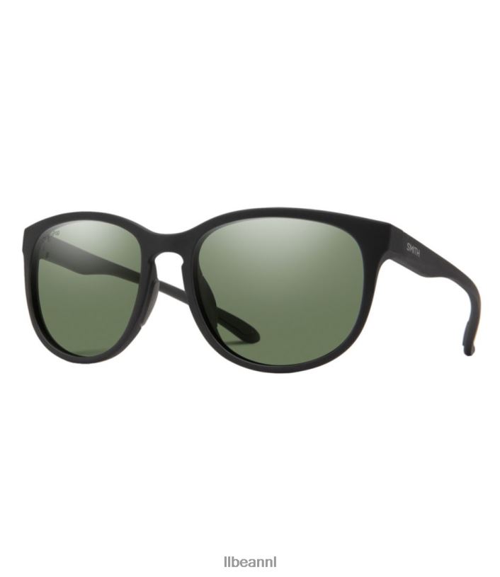 L.L.Bean unisex Smith Lake Shasta chromapop zonnebril met gepolariseerde spiegel mat zwart/polair grijs groen accessoires voor buiten VT0643586 - Image 1