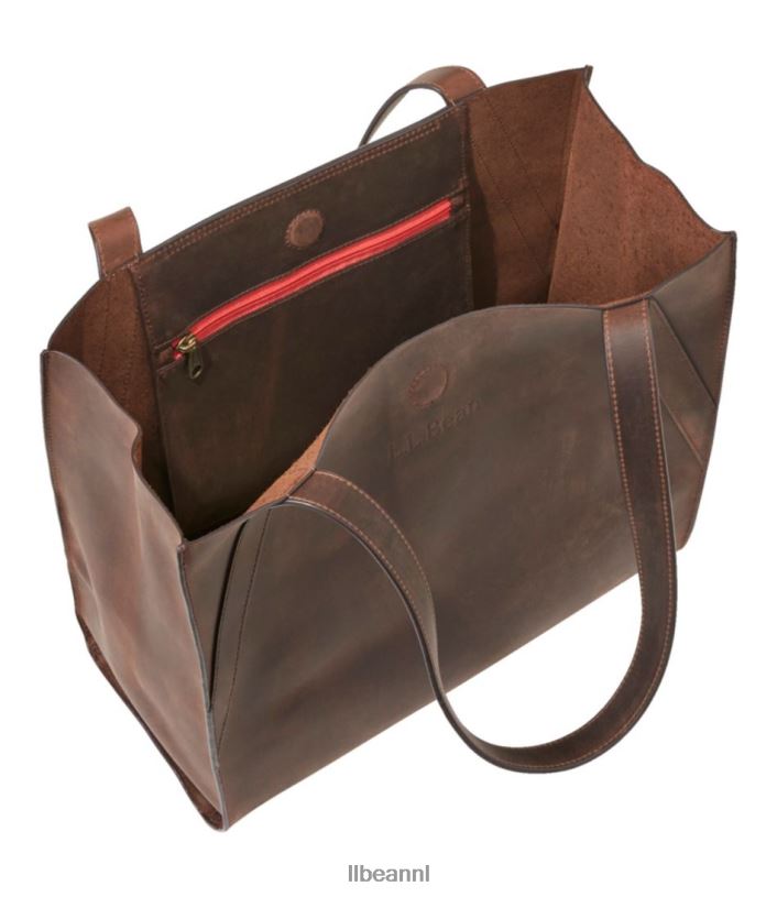 L.L.Bean unisex Stoneton volnerf leren draagtas donkere gerst accessoires VT0645437 - Image 3