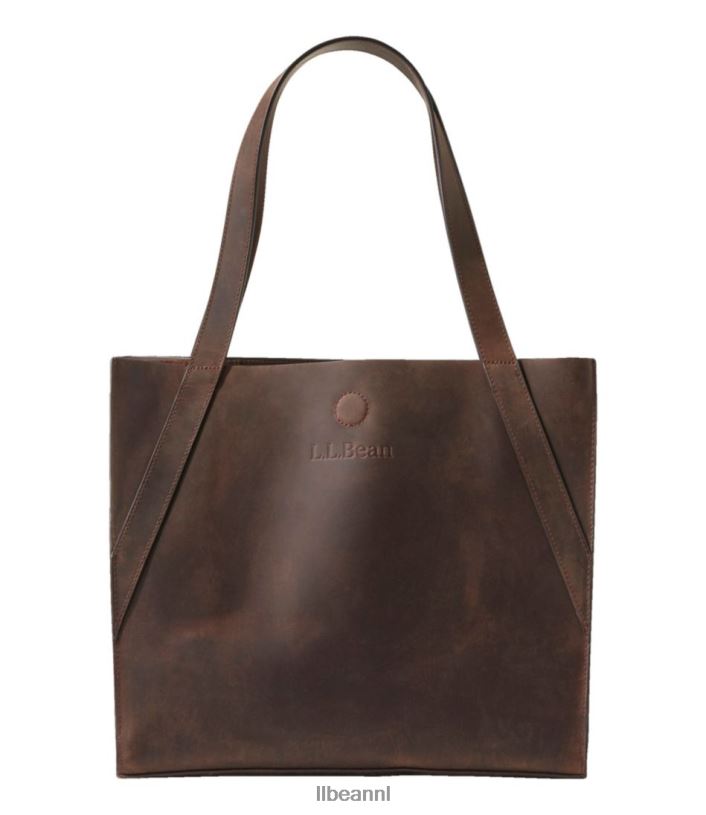 L.L.Bean unisex Stoneton volnerf leren draagtas donkere gerst accessoires VT0645437 - Image 1