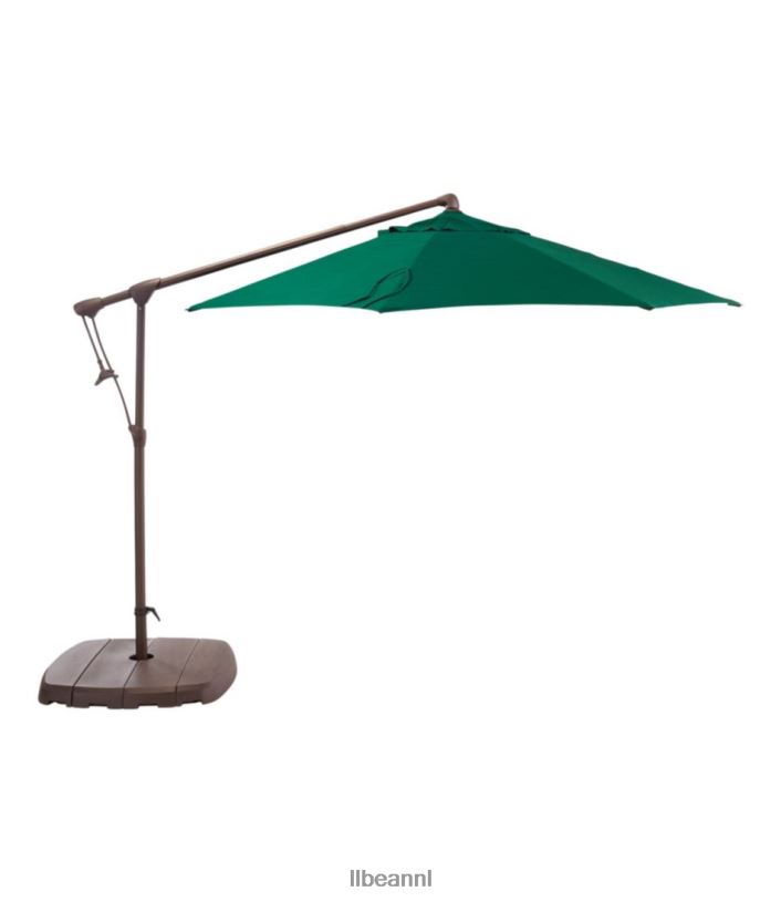L.L.Bean unisex sunbrella market cantilever 10' achthoekige paraplu met standaardset jagersgroen achtertuin en terras VT0644522 - Image 1