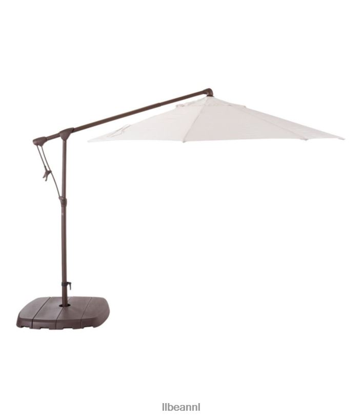 L.L.Bean unisex sunbrella market cantilever 10' achthoekige paraplu met standaardset zeezout achtertuin en terras VT0642785 - Image 1