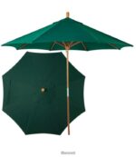 L.L.Bean unisex sunbrella marktparaplu hout jagersgroen achtertuin en terras VT0645557