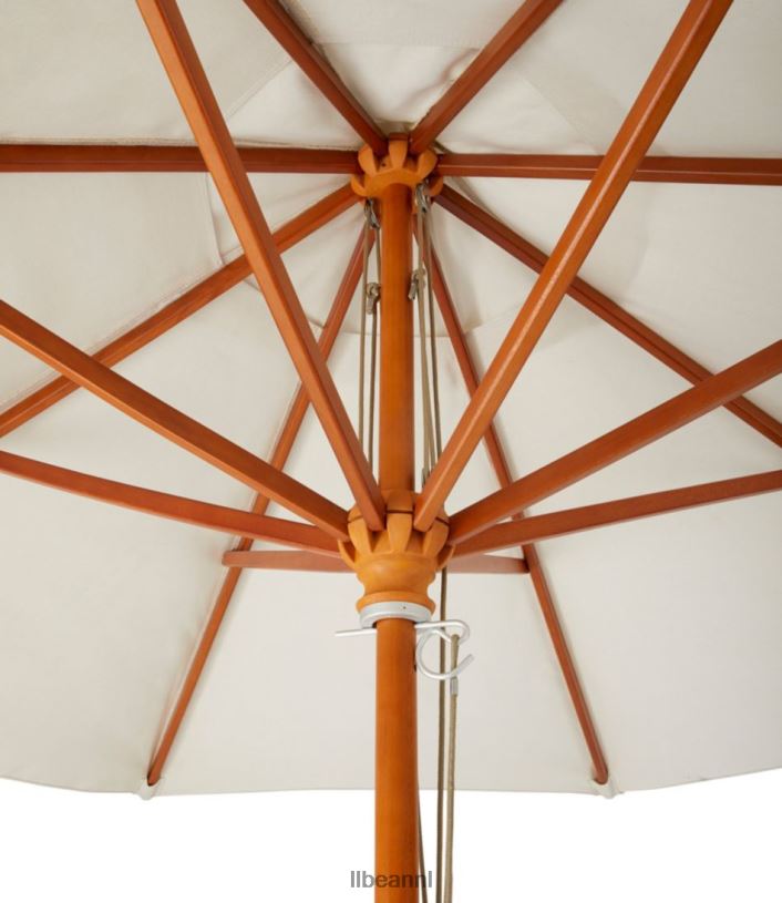 L.L.Bean unisex sunbrella marktparaplu hout jagersgroen achtertuin en terras VT0645557 - Image 3