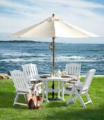L.L.Bean unisex sunbrella marktparaplu hout jagersgroen achtertuin en terras VT0645557 - Image 6
