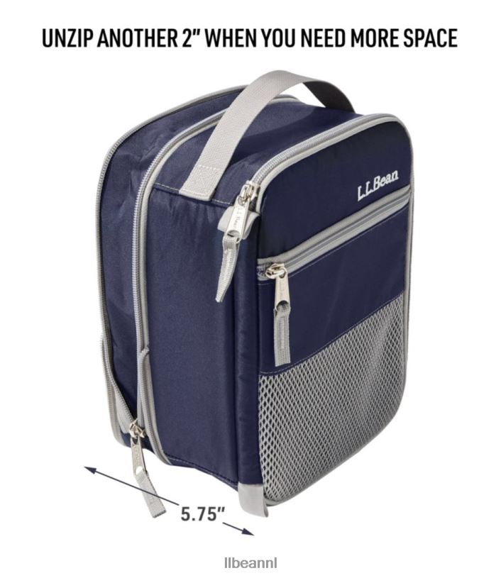 L.L.Bean unisex uitbreidbare lunchbox vintage lavendel accessoires VT0645464 - Image 3